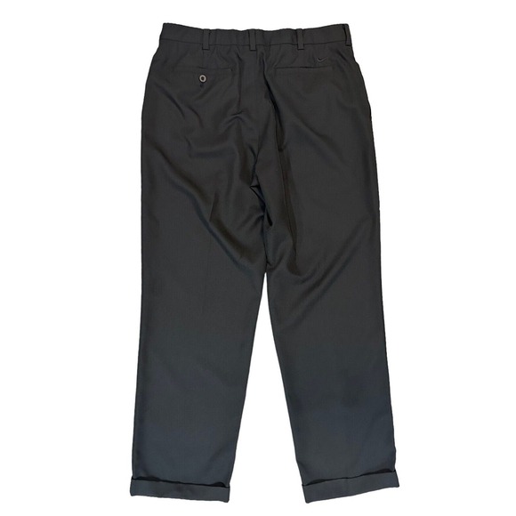 Nike Golf Dri Fit Pants Mens Size 34x32 Black Performance Tech Logo Pockets EUC - Picture 3 of 16